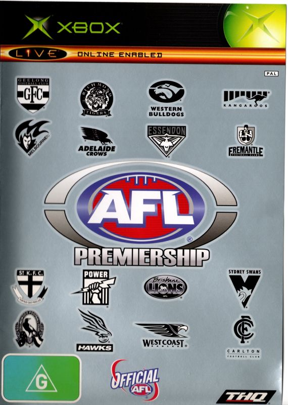 AFL Premiership 2005 box art for Xbox